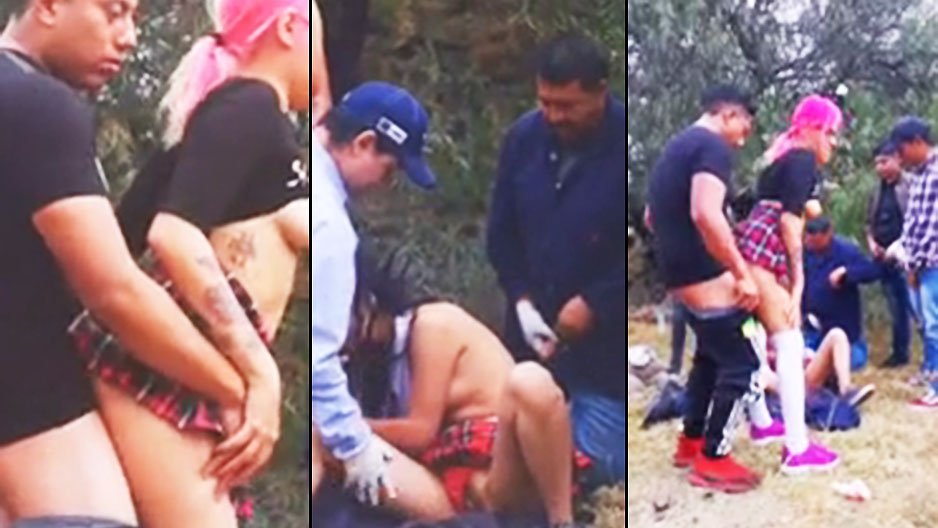 Deux putes baisent un groupe de migrants