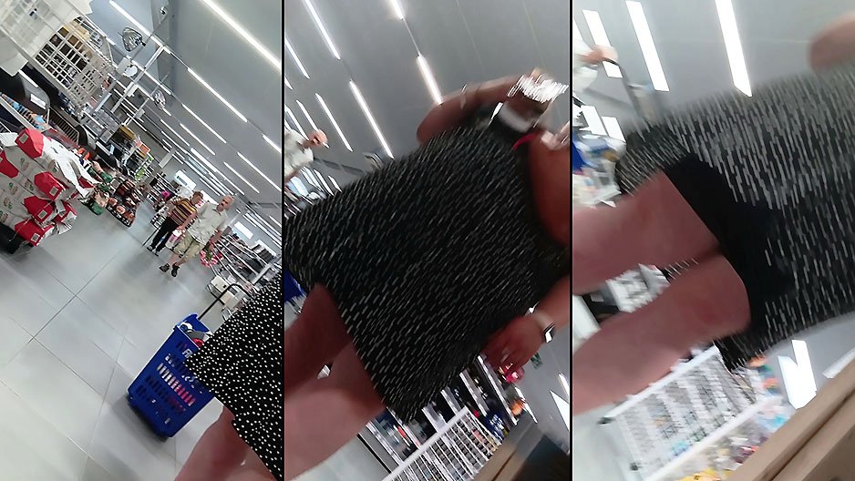 Je filme sous la jupe d'une mamie